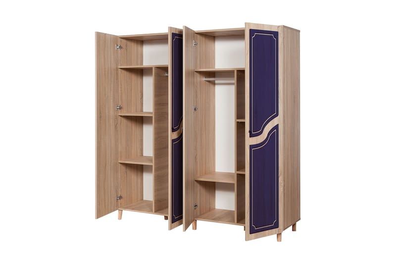 Brokind Garderob 180 cm - Brun/Lila - Förvaring - Klädförvaring - Garderob & garderobssystem