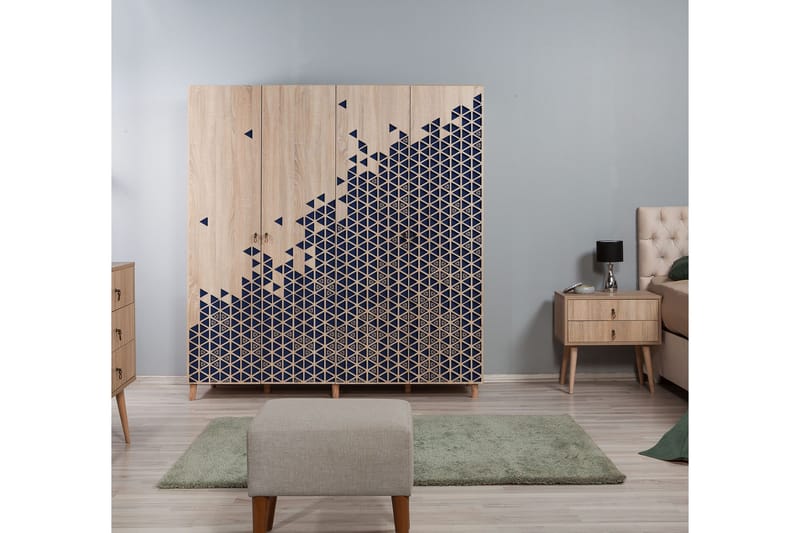 Brokind Garderob 180 cm - Brun/Lila - Förvaring - Klädförvaring - Garderob & garderobssystem