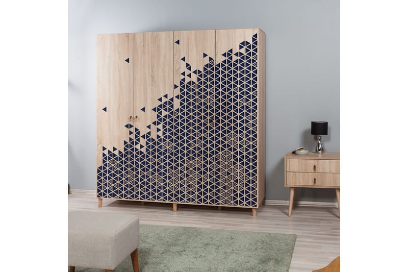 Brokind Garderob 180 cm - Brun/Lila - Förvaring - Klädförvaring - Garderob & garderobssystem