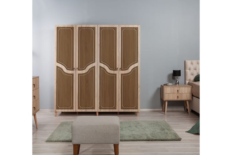 Brokind Garderob 180 cm - Brun/Orange - Förvaring - Klädförvaring - Garderob & garderobssystem