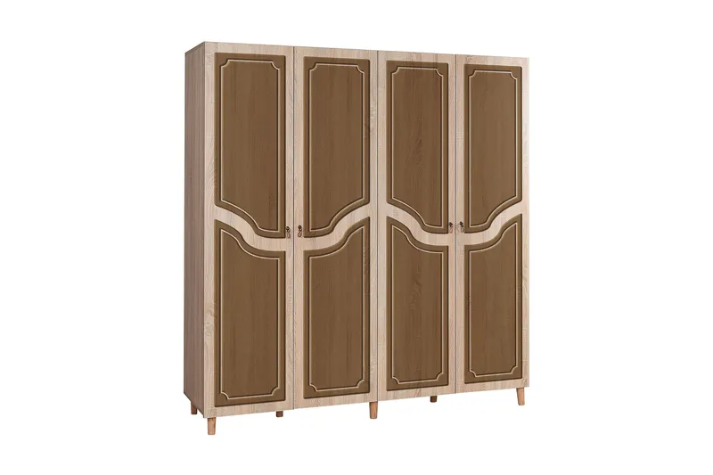 Brokind Garderob 180 cm, Brun/Orange