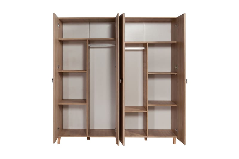 Brokind Garderob 180 cm - Brun/Röd - Förvaring - Klädförvaring - Garderob & garderobssystem