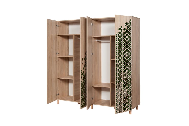 Brokind Garderob 180 cm - Brun/Svart/Ek - Förvaring - Klädförvaring - Garderob & garderobssystem