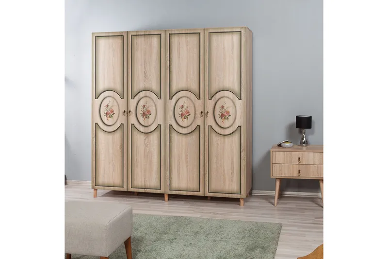 Brokind Garderob 180 cm - Ek/Brun - Förvaring - Klädförvaring - Garderob & garderobssystem