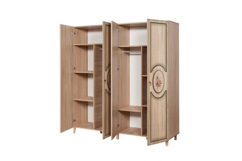 Brokind Garderob 180 cm - Ek/Brun - Förvaring - Klädförvaring - Garderob & garderobssystem