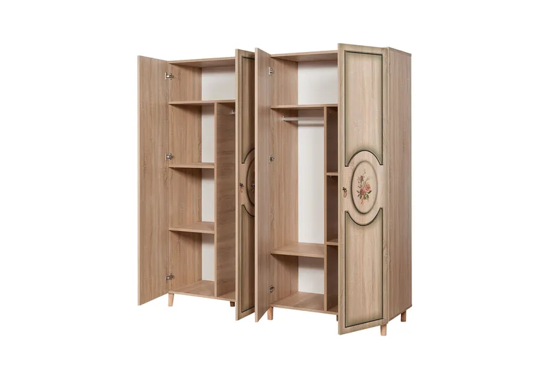 Brokind Garderob 180 cm - Ek/Brun - Förvaring - Klädförvaring - Garderob & garderobssystem