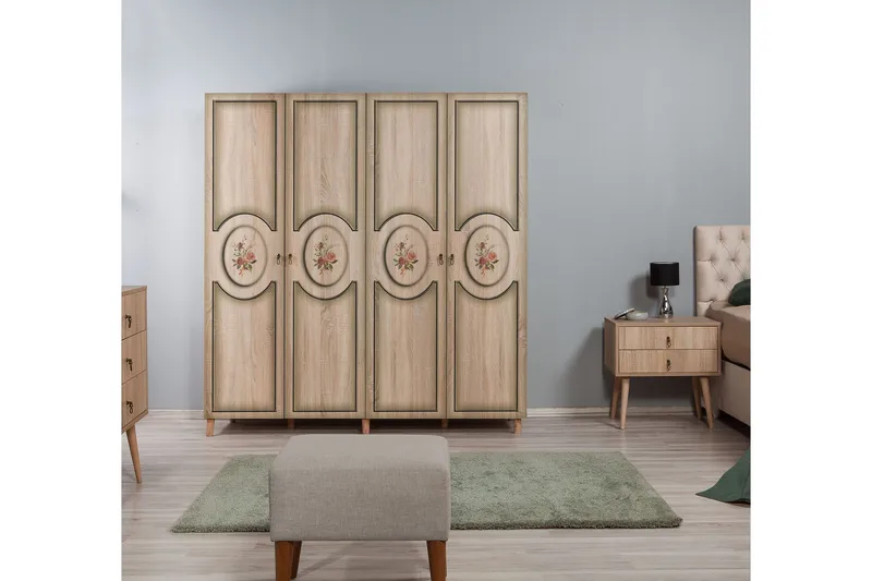 Brokind Garderob 180 cm - Ek/Brun - Förvaring - Klädförvaring - Garderob & garderobssystem