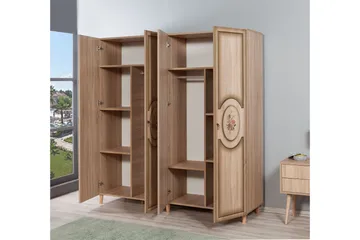 Brokind Garderob 180 cm i Trä - Beige - Förvaring - Klädförvaring - Garderob & garderobssystem