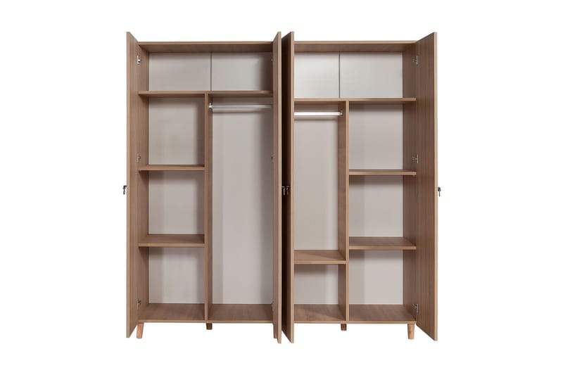Brokind Garderob 180 cm i Trä - Beige - Förvaring - Klädförvaring - Garderob & garderobssystem