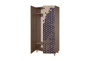 Brokind Garderob 90 cm - Brun - Förvaring - Klädförvaring - Garderob & garderobssystem