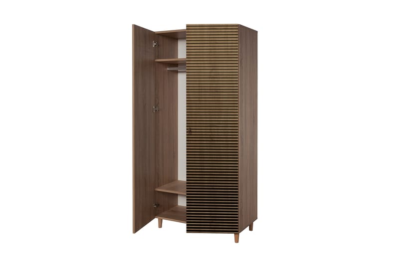 Brokind Garderob 90 cm - Brun - Förvaring - Klädförvaring - Garderob & garderobssystem