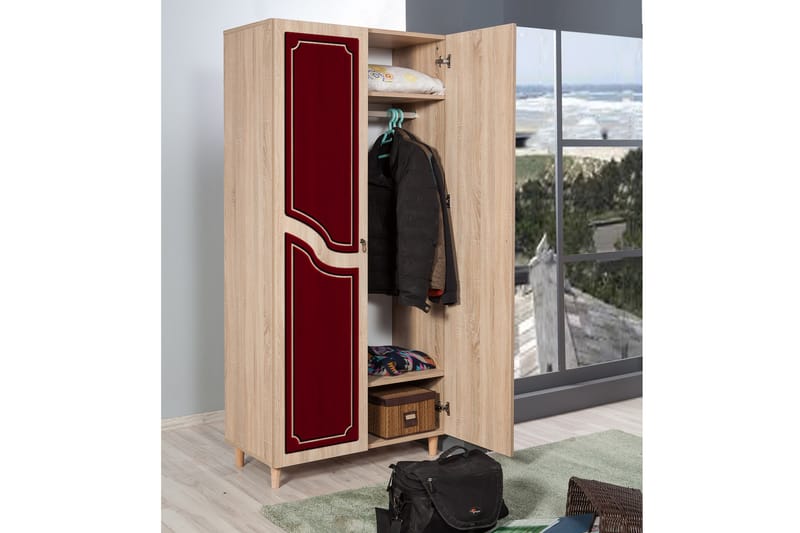 Brokind Garderob 90 cm - Brun - Förvaring - Klädförvaring - Garderob & garderobssystem