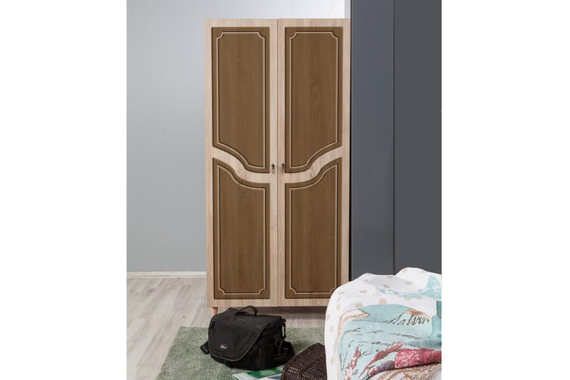Brokind Garderob 90 cm - Brun - Förvaring - Klädförvaring - Garderob & garderobssystem