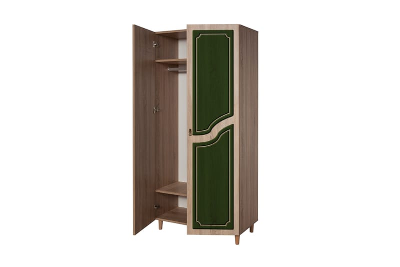 Brokind Garderob 90 cm - Brun - Förvaring - Klädförvaring - Garderob & garderobssystem