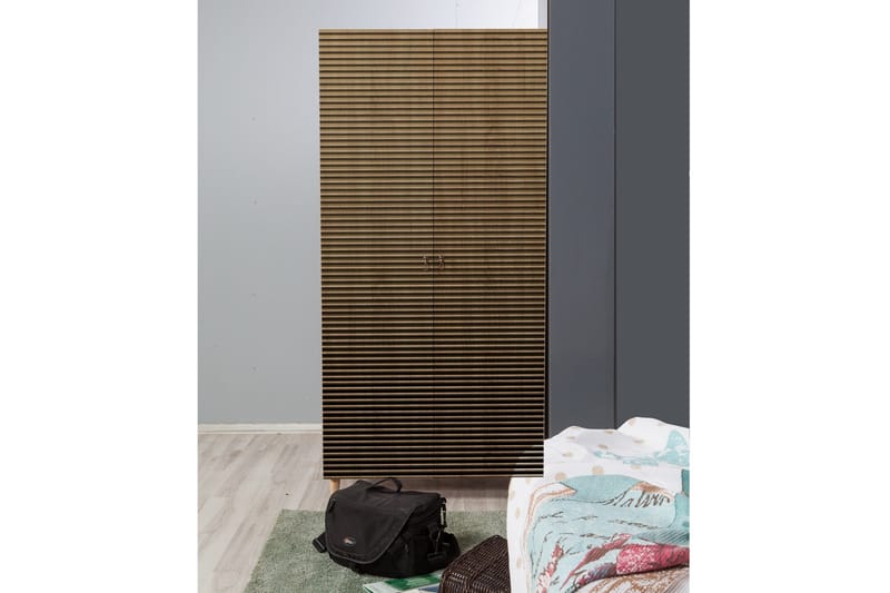 Brokind Garderob 90 cm - Brun - Förvaring - Klädförvaring - Garderob & garderobssystem