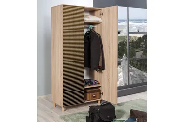 Brokind Garderob 90 cm - Brun - Förvaring - Klädförvaring - Garderob & garderobssystem