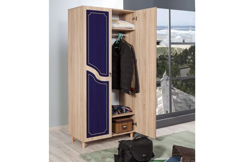 Brokind Garderob 90 cm - Brun - Förvaring - Klädförvaring - Garderob & garderobssystem