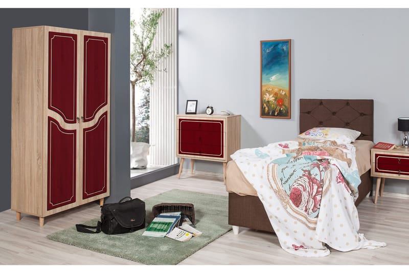 Brokind Garderob 90 cm - Brun - Förvaring - Klädförvaring - Garderob & garderobssystem