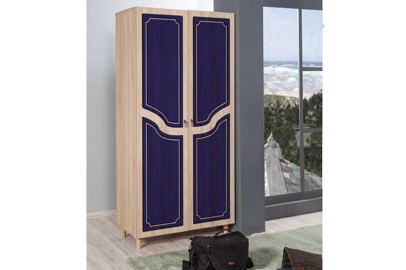 Brokind Garderob 90 cm - Brun - Förvaring - Klädförvaring - Garderob & garderobssystem