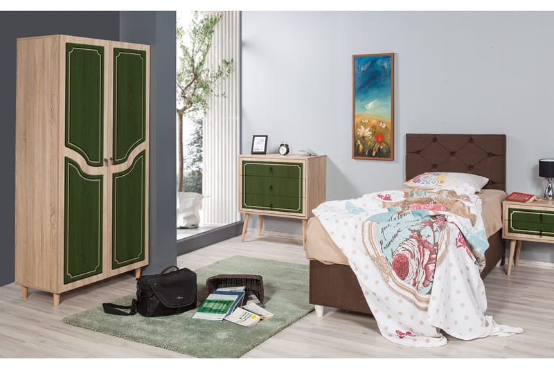 Brokind Garderob 90 cm - Brun - Förvaring - Klädförvaring - Garderob & garderobssystem