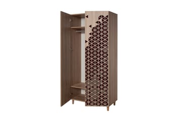 Brokind Garderob 90 cm - Brun - Förvaring - Klädförvaring - Garderob & garderobssystem