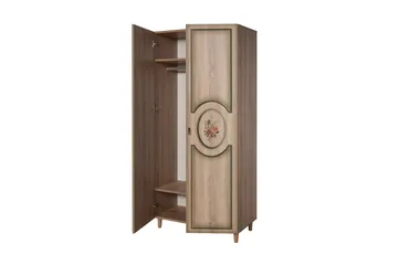 Brokind Garderob 90 cm - Brun - Förvaring - Klädförvaring - Garderob & garderobssystem