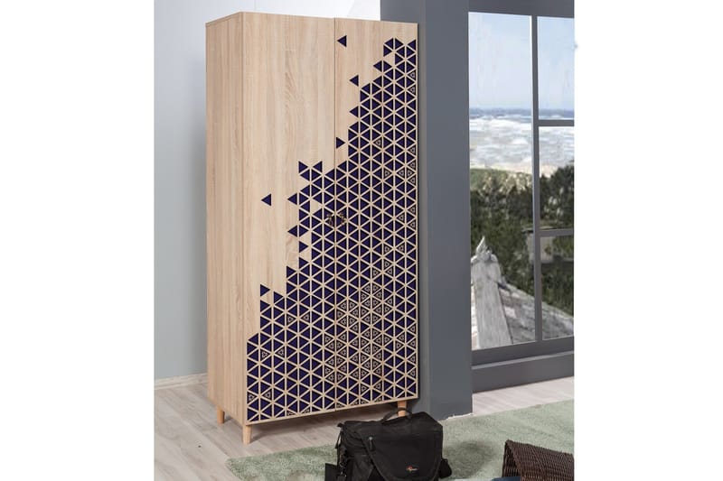 Brokind Garderob 90 cm - Brun - Förvaring - Klädförvaring - Garderob & garderobssystem