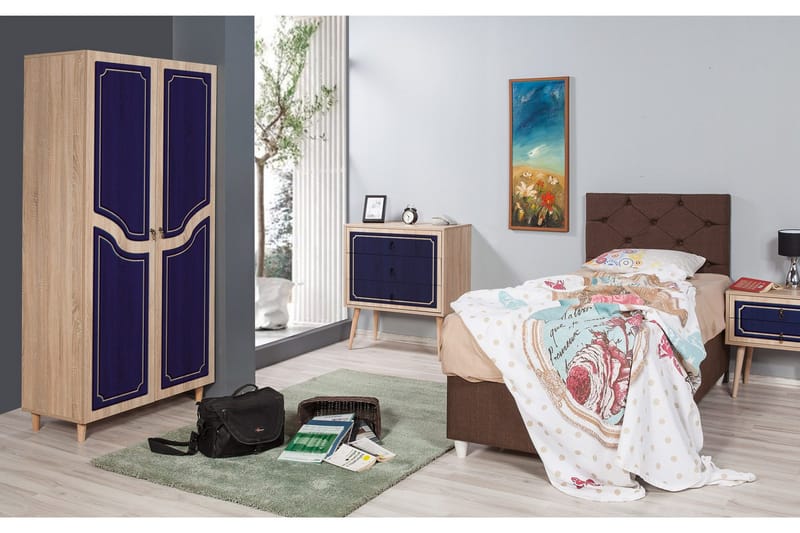 Brokind Garderob 90 cm - Brun - Förvaring - Klädförvaring - Garderob & garderobssystem