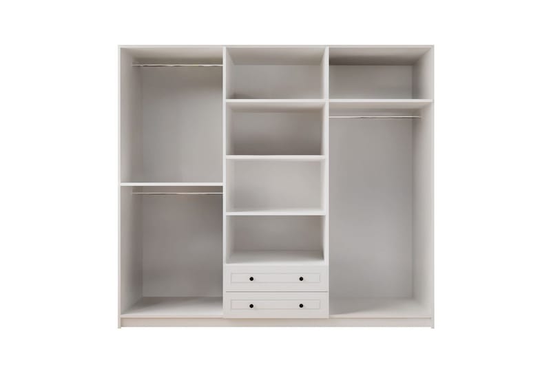 Bronte Garderobsskåp 210x210 cm - Matt Vit - Förvaring - Klädförvaring - Garderob & garderobssystem - Klädskåp & fristående garderob