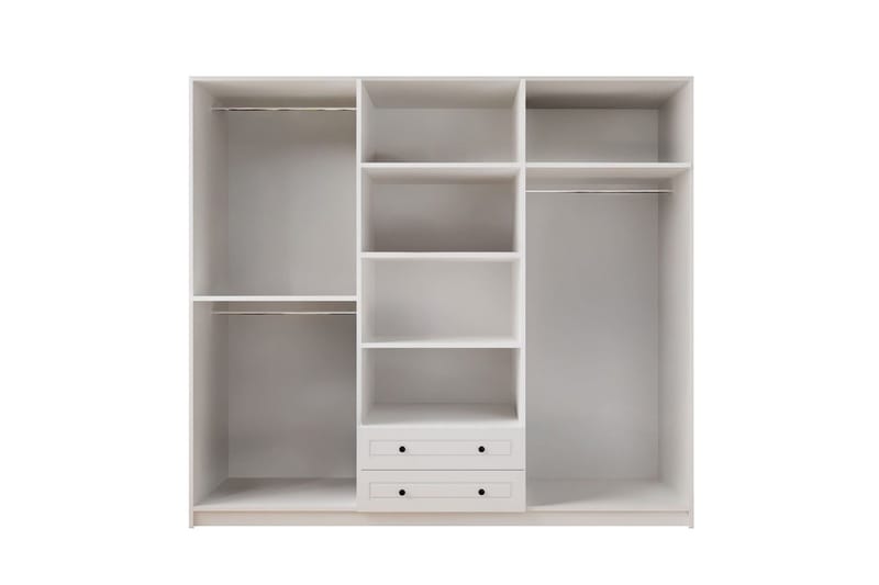 Bronte Garderobsskåp 210x240 cm - Matt Vit - Förvaring - Klädförvaring - Garderob & garderobssystem - Klädskåp & fristående garderob