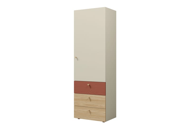 Buhan Garderob 60x185 cm - Beige/Brun - Förvaring - Klädförvaring - Garderob & garderobssystem