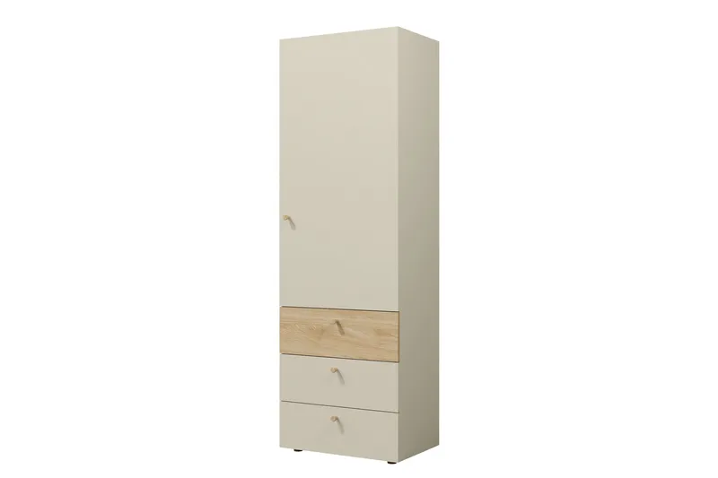 Buhan Garderob 60x185 cm - Beige/Brun - Förvaring - Klädförvaring - Garderob & garderobssystem