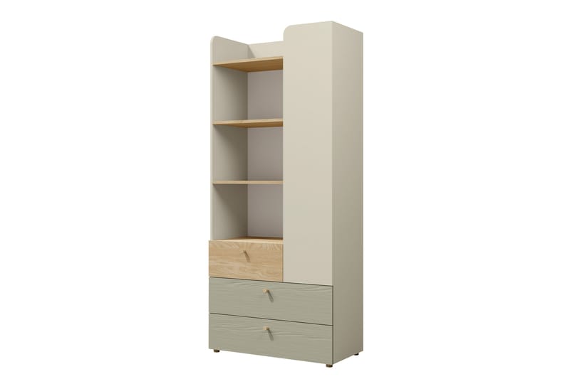 Buhan Garderob 80x185 cm - Beige/Brun - Förvaring - Klädförvaring - Garderob & garderobssystem