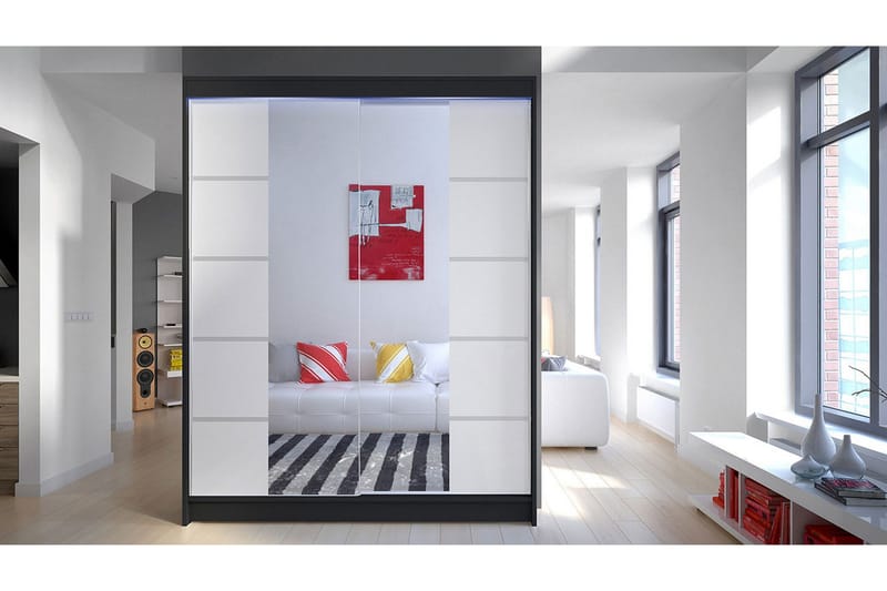 Camino Garderob + LED - Svart/RGB LED - Förvaring - Klädförvaring - Garderob & garderobssystem - Klädskåp & fristående garderob