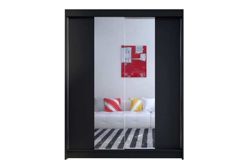 Camino Garderob 150x58x200 cm - Svart - Förvaring - Klädförvaring - Garderob & garderobssystem