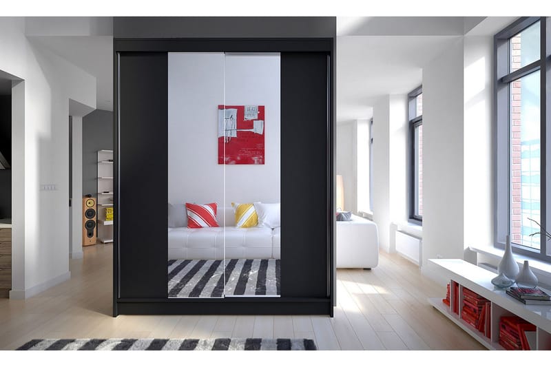 Camino Garderob 150x58x200 cm - Svart - Förvaring - Klädförvaring - Garderob & garderobssystem