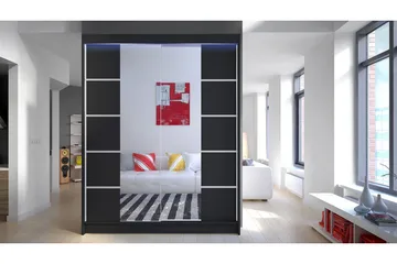 Camino Garderob + LED - Svart/RGB LED - Förvaring - Klädförvaring - Garderob & garderobssystem