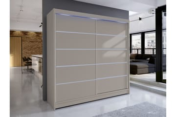 Canderbury Garderob 180x215 cm - Beige - Förvaring - Klädförvaring - Garderob & garderobssystem