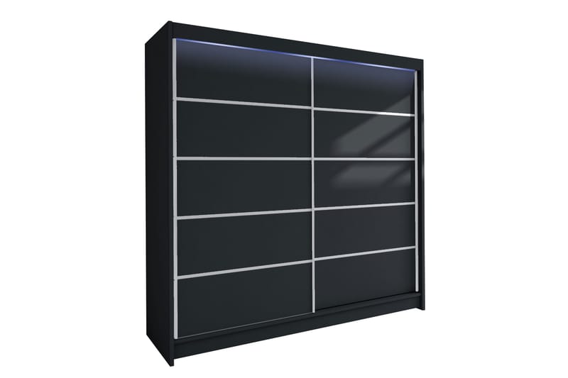Canderbury Garderob 180x215 cm - Svart - Förvaring - Klädförvaring - Garderob & garderobssystem
