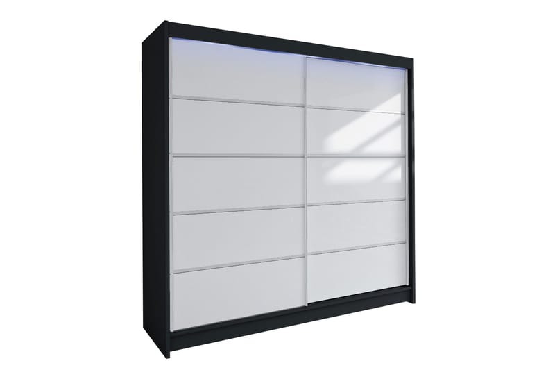 Canderbury Garderob 180x215 cm - Svart/Vit - Förvaring - Klädförvaring - Garderob & garderobssystem