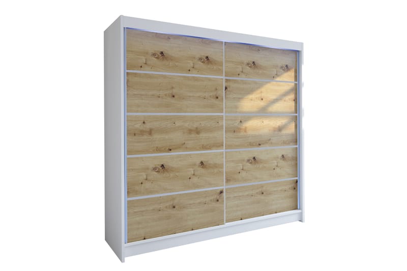 Canderbury Garderob 180x215 cm - Vit/Brun - Förvaring - Klädförvaring - Garderob & garderobssystem