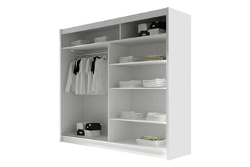 Canderbury Garderob 180x215 cm - Vit/Brun - Förvaring - Klädförvaring - Garderob & garderobssystem