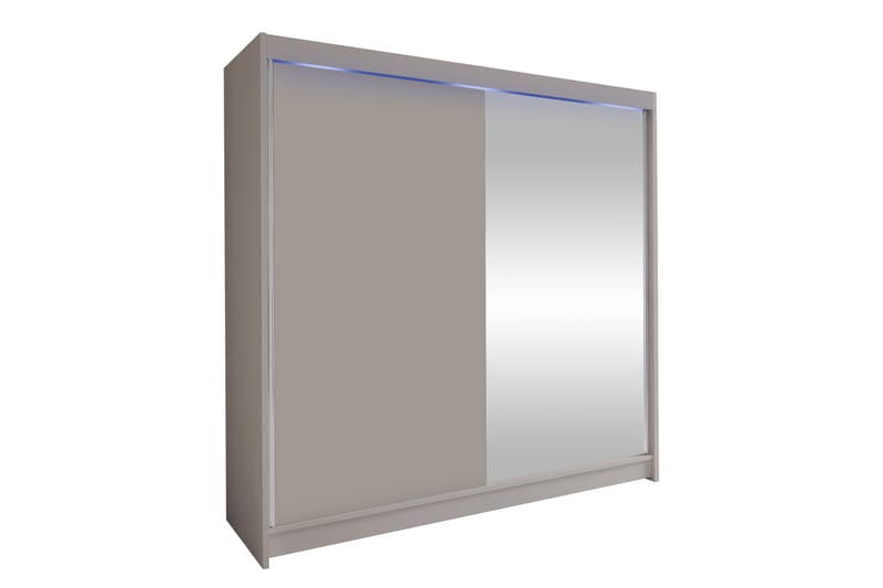 Canderbury Garderob m. Spegel 180x215 cm - Beige - Förvaring - Klädförvaring - Garderob & garderobssystem