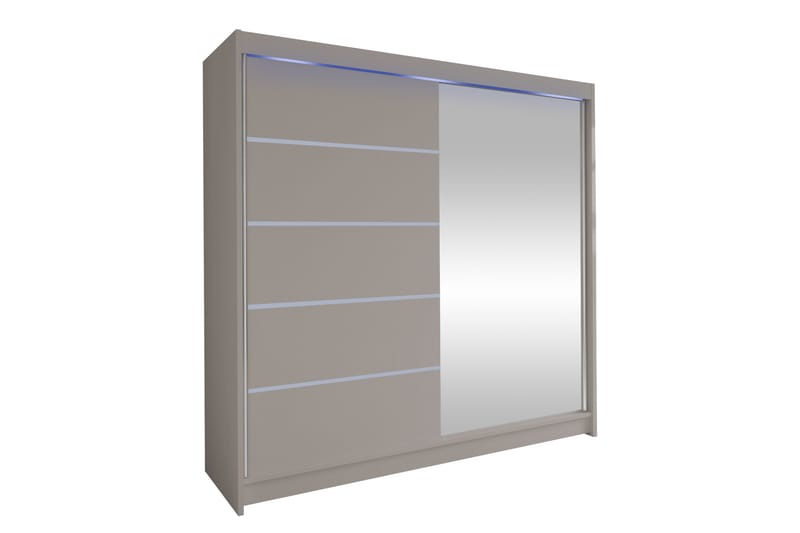 Canderbury Garderob m. Spegel 180x215 cm - Beige - Förvaring - Klädförvaring - Garderob & garderobssystem