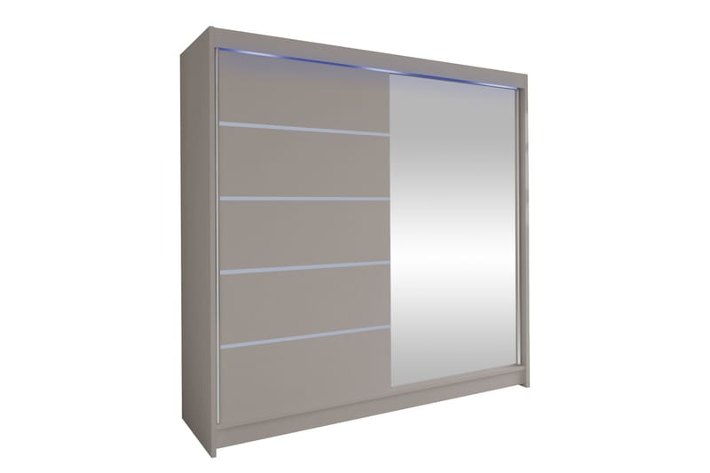 Canderbury Garderob m. Spegel 180x215 cm - Beige - Förvaring - Klädförvaring - Garderob & garderobssystem