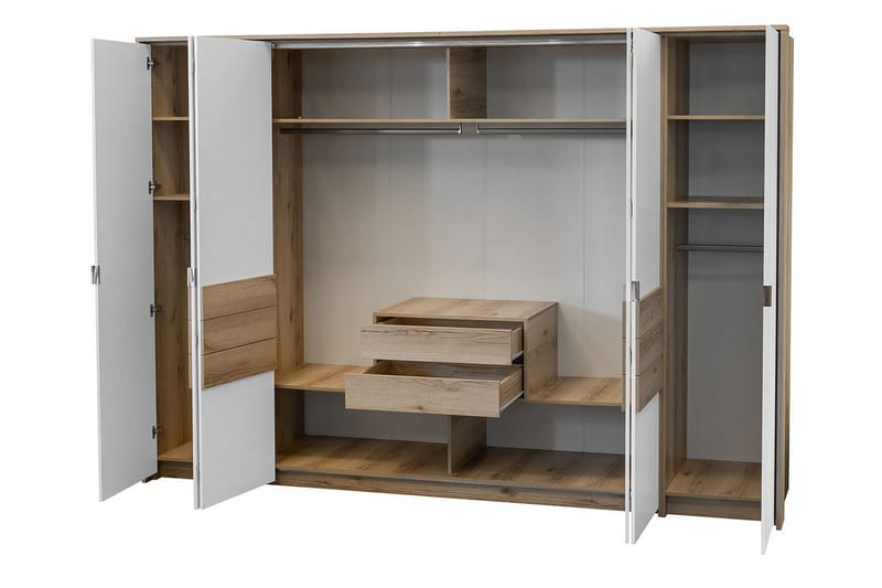 Capira Garderob i Trä - Vit|Beige - Förvaring - Klädförvaring - Garderob & garderobssystem