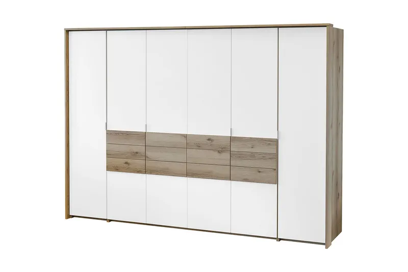 Capira Garderob i Trä, Vit|Beige