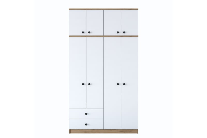 Caturai Garderob 120 cm - Valnöt/Vit - Förvaring - Klädförvaring - Garderob & garderobssystem