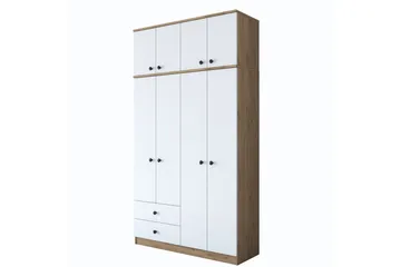 Caturai Garderob 120 cm - Valnöt/Vit - Förvaring - Klädförvaring - Garderob & garderobssystem