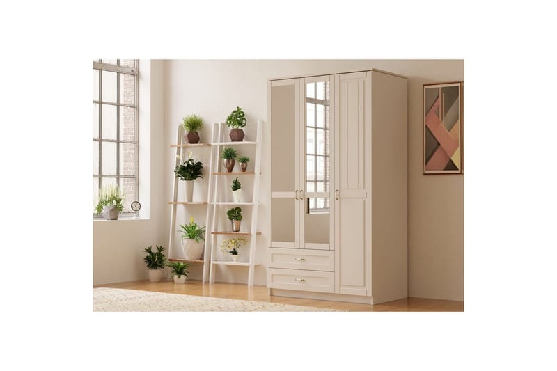 Ceynor Garderobsskåp 105x184 cm - Matt Vit - Förvaring - Klädförvaring - Garderob & garderobssystem - Klädskåp & fristående garderob